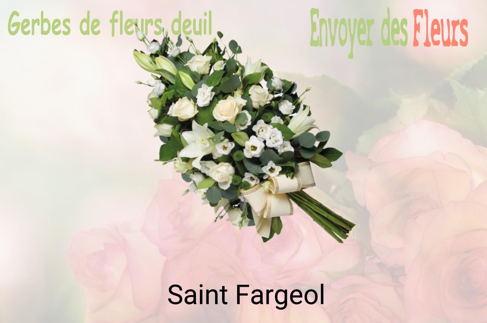 Gerbe de fleurs de deuil livrée à Saint-Fargeol